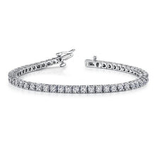 Sparkling White Gold 14K 8.10 Carats Real Diamonds Basic Tennis Bracelet