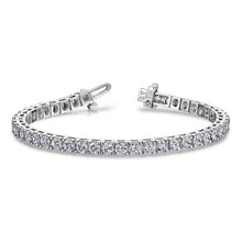 Sparkling White Gold Round Cut 8.80 Ct Natural Diamonds Tennis Bracelet
