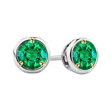 Natural Colombian Emerald Gemstone Earring – main view
