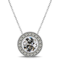 Premium Brilliant Diamond Pendant 1.50 ct – 14 Karat White Gold