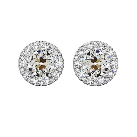 Fine Diamond Stud Earrings 6-ct 14 Karat White Gold – main view