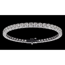 Sparkling 14K Lab Grown Tennis Bracelet 8 Carat White Gold