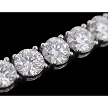 Sparkling 14K Lab Grown Tennis Bracelet 8 Carat White Gold