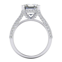 Split Shank Emerald Diamond Ring