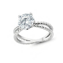 Split Shank Natural Earth Mined Diamond Solitaire 3 Ct Wedding Ring White Gold 14K