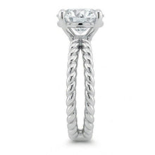 Split Shank Natural Earth Mined Diamond Solitaire 3 Ct Wedding Ring White Gold 14K