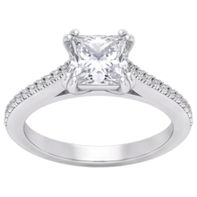 Square Cut Old Miner Natural Earth Mined Diamond Wedding Ring Double Prong Set 5 Carats