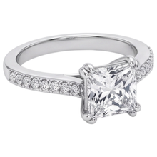 Square Cut Old Miner Natural Earth Mined Diamond Wedding Ring Double Prong Set 5 Carats