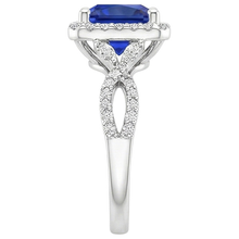 Square Designer Blue Sapphire Ring