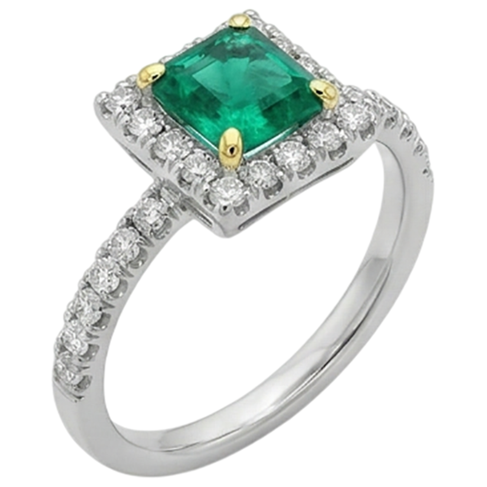 Exquisite Colored Stone Ring 3 ct – side view