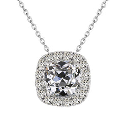 Radiant Pendant with Antique Cushion Fine Diamond – 3.50 ct