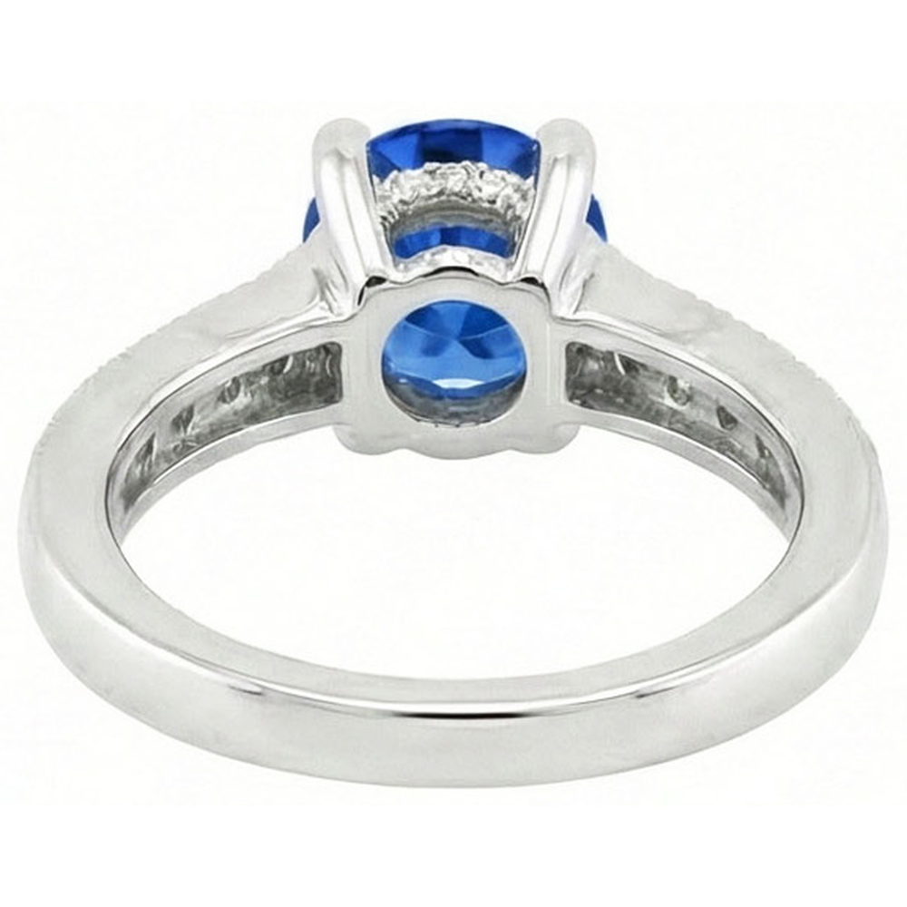 Sri Lanka Blue Gems Natural Earth Mined DIAMOND ( NOT LAB GROWN ) Ring