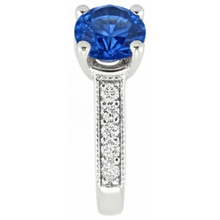 Sri Lanka Blue Gems Natural Earth Mined DIAMOND ( NOT LAB GROWN ) Ring