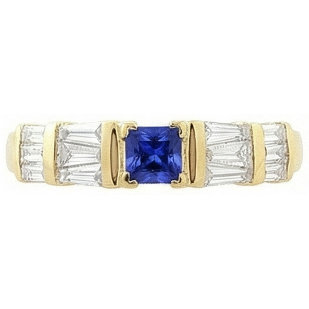 Sri Lanka Blue Sapphire 2.51 Carat Ring Yellow Gold 14K