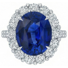 natural round sapphire 4.50ct ring side angle