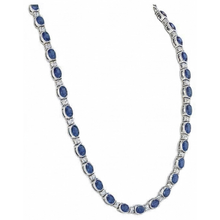 Sri Lanka Blue Sapphire Natural Earth Mined DIAMOND ( NOT LAB GROWN ) 40.25 Carats Women Necklace
