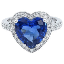 Sri Lanka Blue Sapphire Natural Earth Mined Diamond Ring White Gold 4.5 Ct