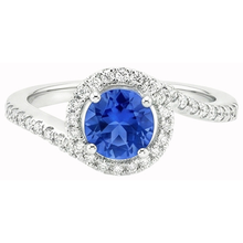 natural round sapphire 5.60ct ring side angle