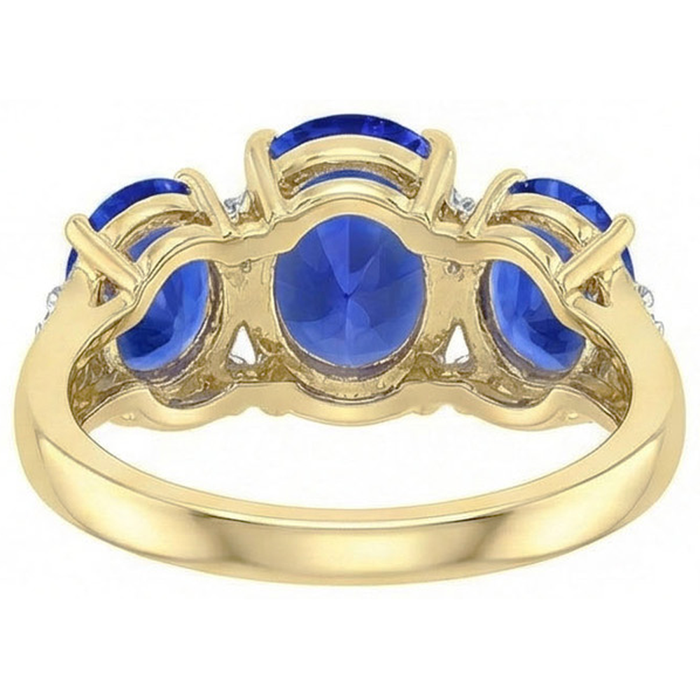 Sri Lanka Blue Sapphire Round Natural Earth Mined DIAMOND ( NOT LAB GROWN )s 6 Ct Ring Jewellery