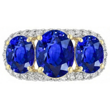 Sri Lanka Blue Sapphire Round Natural Earth Mined DIAMOND ( NOT LAB GROWN )s 6 Ct Ring Jewellery