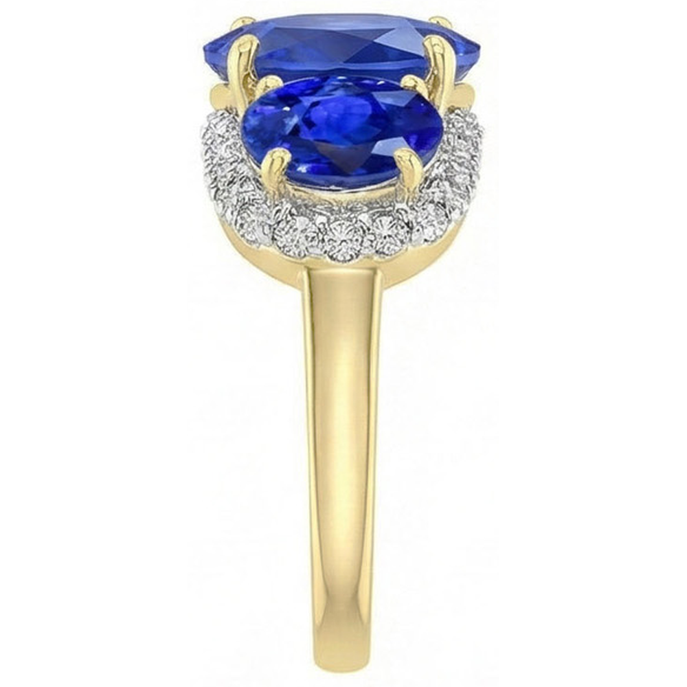 Sri Lanka Blue Sapphire Round Natural Earth Mined DIAMOND ( NOT LAB GROWN )s 6 Ct Ring Jewellery