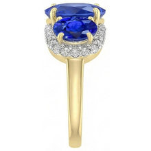 Sri Lanka Blue Sapphire Round Natural Earth Mined DIAMOND ( NOT LAB GROWN )s 6 Ct Ring Jewellery