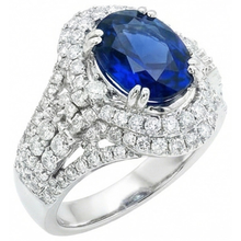 Sri Lanka Ceylon Sapphire Engagement Ring