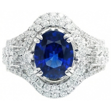 Sri Lanka Ceylon Sapphire Engagement Ring