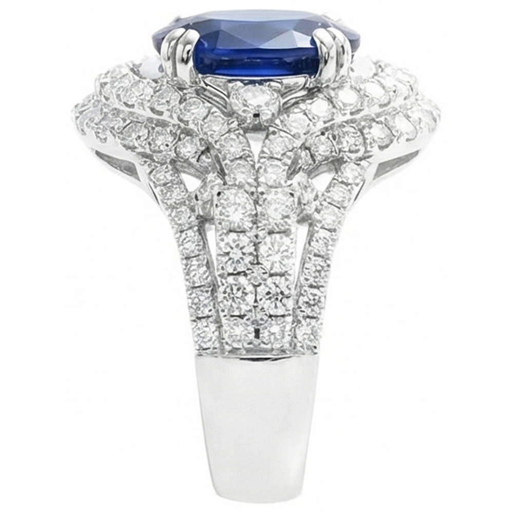 Sri Lanka Ceylon Sapphire Engagement Ring
