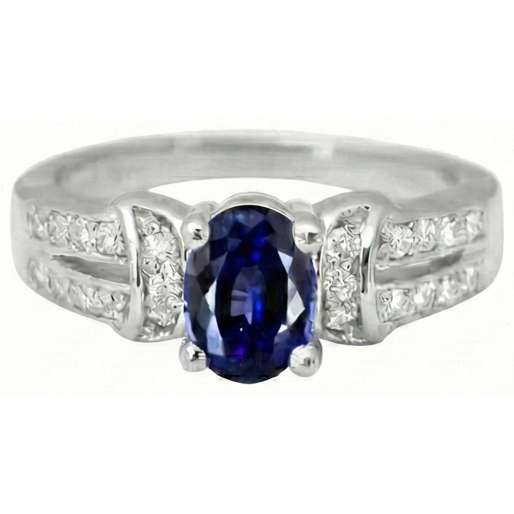 Sri Lanka Gems Ring With Natural Earth Mined Diamonds