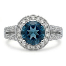 Sri Lanka Sapphire And Natural Earth Mined DIAMOND ( NOT LAB GROWN )s 4 Ct Ring Prong Set White Gold 14K