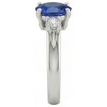 Sri Lanka Sapphire And Natural Earth Mined DIAMOND ( NOT LAB GROWN )s 3 Stone Ring 1.70 Carats Gold 14K