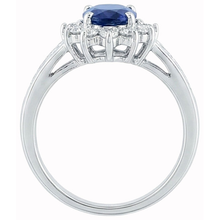 Sri Lanka Sapphire And Natural Earth Mined DIAMOND ( NOT LAB GROWN )s Round Cut Ring 3.80 Ct White Gold