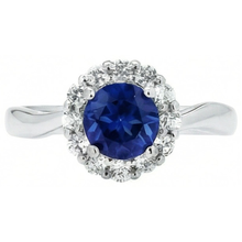 Sri Lanka Sapphire Natural Earth Mined DIAMOND ( NOT LAB GROWN ) Ring White Gold 14K 2.5 Ct.
