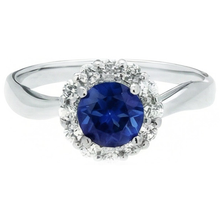 Sri Lanka Sapphire Natural Earth Mined DIAMOND ( NOT LAB GROWN ) Ring White Gold 14K 2.5 Ct.