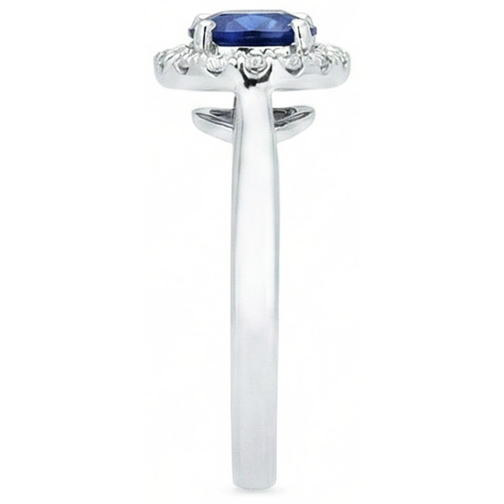 Sri Lanka Sapphire Natural Earth Mined DIAMOND ( NOT LAB GROWN ) Ring White Gold 14K 2.5 Ct.