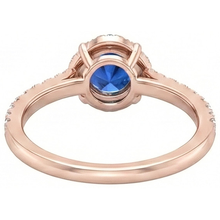 Sri Lanka Sapphire Natural Earth Mined Diamonds 3.25 Carats Ring Rose Gold