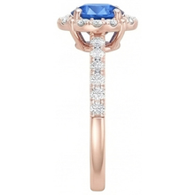 Sri Lanka Sapphire Natural Earth Mined Diamonds 3.25 Carats Ring Rose Gold