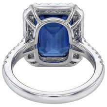 Sri Lanka Sapphire Natural Earth Mined Diamonds 4.30 Carats Wedding Ring 14K Gold White