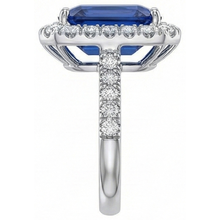 Sri Lanka Sapphire Natural Earth Mined Diamonds 4.30 Carats Wedding Ring 14K Gold White