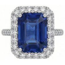 Sri Lanka Sapphire Natural Earth Mined Diamonds 4.30 Carats Wedding Ring 14K Gold White