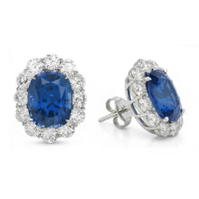 natural round sapphire 6.40ct earring side angle