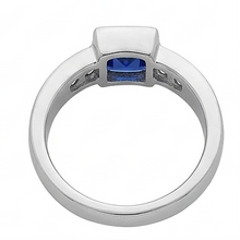 Sri Lanka Sapphire Princess And Natural Earth Mined DIAMOND ( NOT LAB GROWN )s Men's Ring