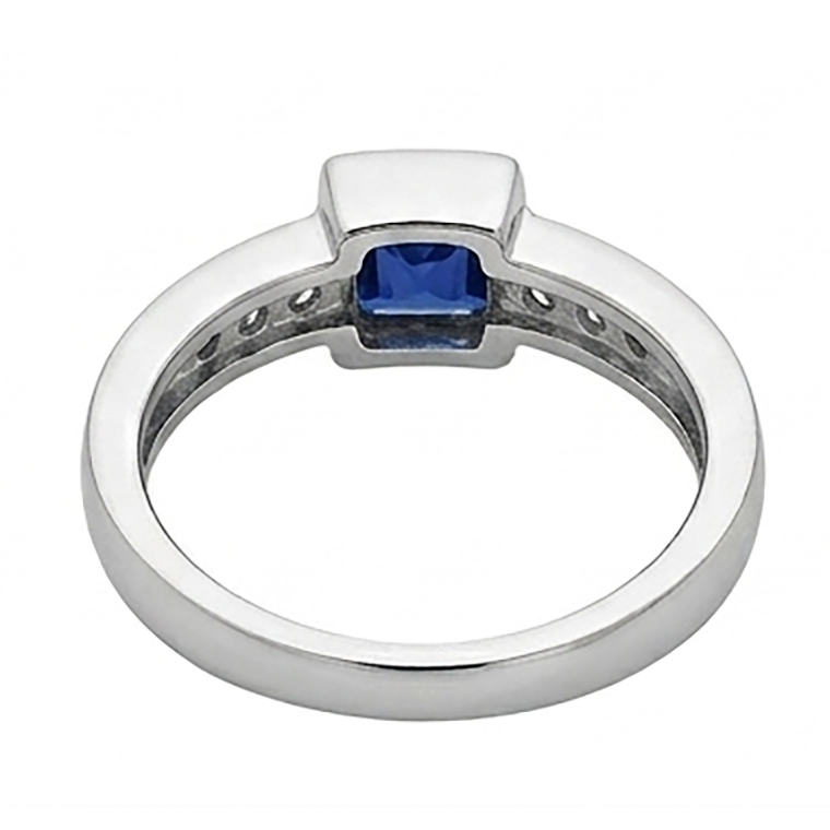 Sri Lanka Sapphire Princess And Natural Earth Mined DIAMOND ( NOT LAB GROWN )s Men's Ring
