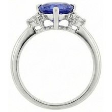 Sri Lanka Sapphire Trillion And Round Natural Earth Mined Diamonds 5.01 Ct Wedding Ring