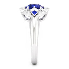 Sri Lanka Sapphire & Natural Earth Mined Diamond Wedding Ring 2.50 Carats White Gold 14K