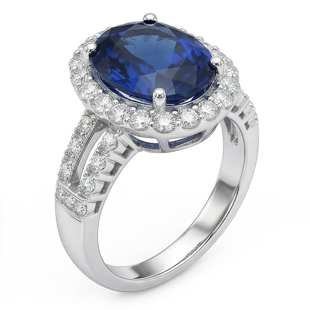 Sri Lanka Stone Halo Natural Earth Mined Diamond Jewellery