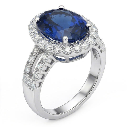 Sri Lanka Stone Halo Natural Earth Mined Diamond Jewellery