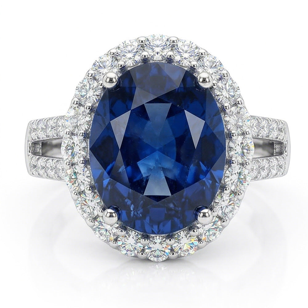 Sri Lanka Stone Halo Natural Earth Mined Diamond Jewellery