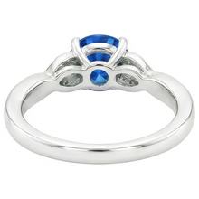 Sri Lankan Sapphire And Natural Earth Mined DIAMOND ( NOT LAB GROWN )s 2.90 Carats Ring White Gold 14K